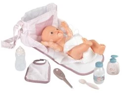Wickeltasche Mit Windel Changing Bag Natur D'Amour Baby Nurse Smoby Mit 8 Zubehörteilen Für Eine 42 Cm Große Puppe SM220369W