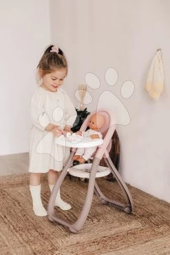 Esszimmerstuhl Highchair Natur D'Amour Baby Nurse Smoby Mit 2 Zubehörteilen Für Eine 42 Cm Große Puppe Ab 18 Monaten -Spielzeugpuppen Geschäft 220370 b smoby stolicka