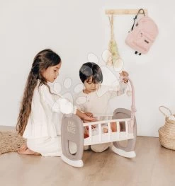 Wiege Mit Karussell Baby´s Cot Natur D'Amour Baby Nurse Smoby Für 42 Cm Puppe Ab 18 Monaten SM220372 -Spielzeugpuppen Geschäft 220372 f smoby koliska