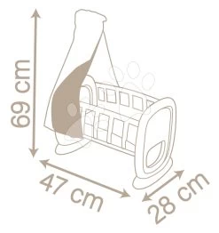 Wiege Mit Stoffhimmel Cradle Natur D'Amour Baby Nurse Smoby Für 42 Cm Puppe Ab 18 Monaten 18 Wiege Mit Stoffhimmel Cradle Natur D'Amour Baby Nurse Smoby Für 42 Cm Puppe Ab 18 Monaten -Spielzeugpuppen Geschäft 220373 h smoby koliska