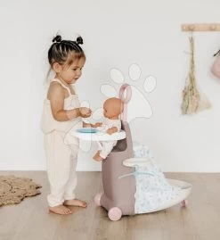 Wickelköfferchen Auf Rädern Suitcase 3in1 Natur D'Amour Baby Nurse Smoby Mit Kinderbett Und Esszimmerstuhl 6 Zubehör Ab 18 Monaten -Spielzeugpuppen Geschäft 220374 c smoby kufrik