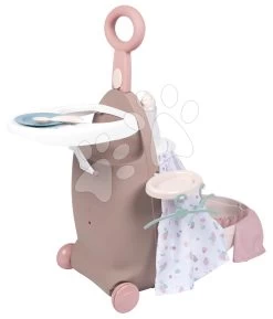 Wickelköfferchen Auf Rädern Suitcase 3in1 Natur D'Amour Baby Nurse Smoby Mit Kinderbett Und Esszimmerstuhl 6 Zubehör Ab 18 Monaten -Spielzeugpuppen Geschäft 220374 m smoby kufrik