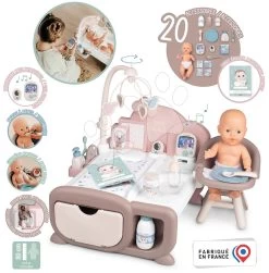 Spielhaus Für Puppe Cocoon Nursery Natur D'Amour Baby Nurse Smoby Tag- Und Nachtzone Mit Elektronischen Funktionen 20 Zubehör