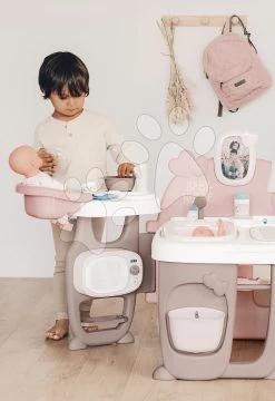 Set Spielhaus Für Die Puppe Large Doll's Play Center Natur D'Amour Baby Nurse Smoby Und Ein Kinderwagen - Eine Dreierkombination Mit Einem Känguru-Schlafsack Und Einer 32-cm-Puppe 220376-5 -Spielzeugpuppen Geschäft 220376 j smoby domcek 22