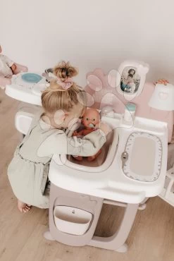 Set Spielhaus Für Die Puppe Large Doll's Play Center Natur D'Amour Baby Nurse Smoby Und Ein Kinderwagen Mit Einer 32 Cm Großen Puppe 220376-1 -Spielzeugpuppen Geschäft 220376 r smoby domcek 13