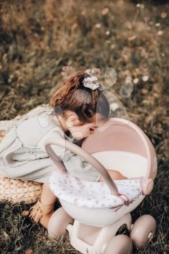 Kinderwagen Mit Textilien Natur D'Amour Baby Nurse Smoby Für Eine 42 Cm Große Puppe Mit Einem 55 Cm Hohen Ergonomischen Griff Ab 18 Monaten SM220377 -Spielzeugpuppen Geschäft 220377 ch smoby kocik