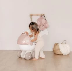 Kinderwagen Mit Textilien Natur D'Amour Baby Nurse Smoby Für Eine 42 Cm Große Puppe Mit Einem 55 Cm Hohen Ergonomischen Griff Ab 18 Monaten SM220377 -Spielzeugpuppen Geschäft 220377 e smoby kocik