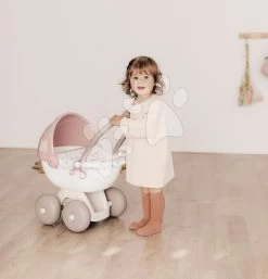 Kinderwagen Mit Textilien Natur D'Amour Baby Nurse Smoby Für Eine 42 Cm Große Puppe Mit Einem 55 Cm Hohen Ergonomischen Griff Ab 18 Monaten SM220377 -Spielzeugpuppen Geschäft 220377 g smoby kocike