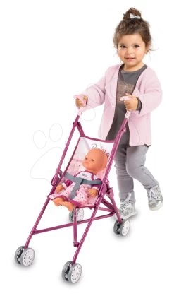 Puppenwagen Golfwagen Violette Baby Nurse Smoby Für Puppen (Griff 58 Cm) Ab 24 Monaten