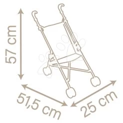 Kinderwagen Zusammenklappbar Foldable Pushchair Natur D'Amour Baby Nurse Smoby Für Eine 42 Cm Große Puppe, Griffhöhe 58 Cm Ab 24 Monaten SM220407 -Spielzeugpuppen Geschäft 220407 f smoby kocik