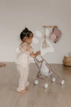Kinderwagen Zusammenklappbar Foldable Pushchair Natur D'Amour Baby Nurse Smoby Für Eine 42 Cm Große Puppe, Griffhöhe 58 Cm Ab 24 Monaten SM220407 -Spielzeugpuppen Geschäft 220407 i smoby kocik