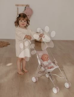 Kinderwagen Zusammenklappbar Foldable Pushchair Natur D'Amour Baby Nurse Smoby Für Eine 42 Cm Große Puppe, Griffhöhe 58 Cm Ab 24 Monaten SM220407 -Spielzeugpuppen Geschäft 220407 j smoby kocik