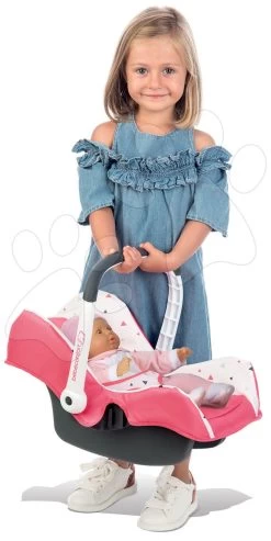 Autositz-Set Trio Pastell Maxi Cosi&Quinny Smoby Und Baby Nurse-Puppe Und Kleider Mit Tragetuch Schlafsack Mit Flasche Und Pampers -Spielzeugpuppen Geschäft 240228 c smoby autosedacka 2