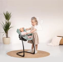Set Spielhaus Für Die Puppe Large Doll's Play Center Natur D'Amour Baby Nurse Smoby Und Ein Kinderwagen Für Zwillinge Und Ein Esszimmerstuhl Mit Autositz, Eine Schaukel Und Eine 32-cm-Puppe -Spielzeugpuppen Geschäft 240239 b smoby stolicka 1
