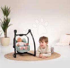 Set Spielhaus Für Die Puppe Large Doll's Play Center Natur D'Amour Baby Nurse Smoby Und Ein Kinderwagen Für Zwillinge Und Ein Esszimmerstuhl Mit Autositz, Eine Schaukel Und Eine 32-cm-Puppe -Spielzeugpuppen Geschäft 240239 d smoby stolicka 2