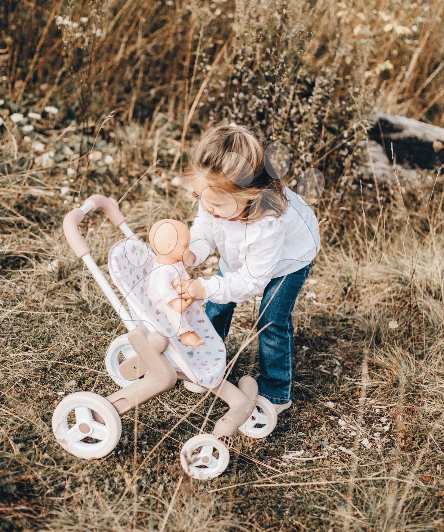 Sportwagen Mit Textilbezug Pop Pushchair Natur D'Amour Baby Nurse Smoby Mit Schwenkrädern Für Eine 42 Cm Große Puppe, Griffhöhe 54 Cm Ab 18 Monaten SM251218 5 Sportwagen Mit Textilbezug Pop Pushchair Natur D'Amour Baby Nurse Smoby Mit Schwenkrädern Für Eine 42 Cm Große Puppe, Griffhöhe 54 Cm Ab 18 Monaten SM251218 – Bild 3