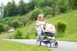 Set Puppenwagen Dreierkombination Powder Pink 3in1 Maxi Cosi&Quinny Smoby Und Eine Corolle-Puppe Mit Einem Kinderbett -Spielzeugpuppen Geschäft 253117 i smoby kocik 9