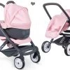 Set Kinderwagen Dreierkombination Powder Pink 3in1 Maxi Cosi&Quinny Smoby Mit Einem Kinderwagen Für Zwillinge