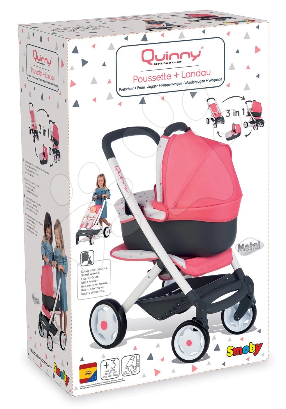 Puppenhaus-Set Violette Baby Nurse Large Doll's Play Center Smoby Und Puppenwagen Tief Und Sportlich Trio Pastell Maxi Cosi&Quinny 21 Puppenhaus-Set Violette Baby Nurse Large Doll's Play Center Smoby Und Puppenwagen Tief Und Sportlich Trio Pastell Maxi Cosi&Quinny – Bild 19