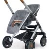 Puppenwagen Für Zwei Puppen DeLuxe Pastel Maxi Cosi & Quinny Grey Smoby Mit Verstellbarer Rückenlehne Und 65 Cm Griffhöhe