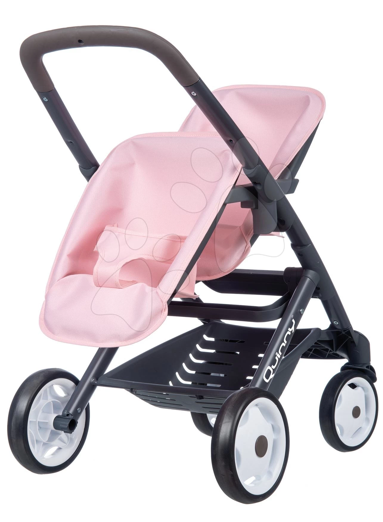 Puppenwagen Für Zwillinge Powder Pink Maxi Cosi&Quinny Smoby Mit Sicherheitsgurt Für 42 Cm Große Puppen 4 Puppenwagen Für Zwillinge Powder Pink Maxi Cosi&Quinny Smoby Mit Sicherheitsgurt Für 42 Cm Große Puppen – Bild 2