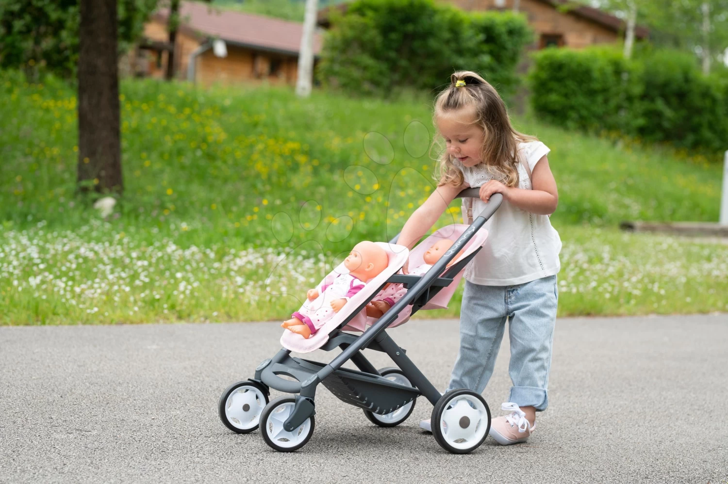 Puppenwagen Für Zwillinge Powder Pink Maxi Cosi&Quinny Smoby Mit Sicherheitsgurt Für 42 Cm Große Puppen 15 Puppenwagen Für Zwillinge Powder Pink Maxi Cosi&Quinny Smoby Mit Sicherheitsgurt Für 42 Cm Große Puppen – Bild 13