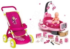 Set Puppenwagen Mascha Und Der Bär Für Smoby-Puppe Sport (Griff 58 Cm) Und Baby Nurse Betreuungszentrum Mit Einer Puppe Ab 18 Monaten -Spielzeugpuppen Geschäft 254033set 2 smoby set