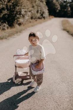 Kinderwagen Mit Textilbezug Pram Natur D'Amour Baby Nurse Smoby Für Eine 42 Cm Große Puppe, Griffhöhe 58 Cm Ab 18 Monaten SM254118 -Spielzeugpuppen Geschäft 254118 j smoby kocik