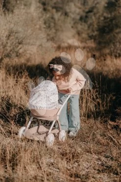 Kinderwagen Mit Textilbezug Pram Natur D'Amour Baby Nurse Smoby Für Eine 42 Cm Große Puppe, Griffhöhe 58 Cm Ab 18 Monaten SM254118 -Spielzeugpuppen Geschäft 254118 o smoby kocik