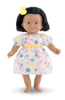 Puppe Mit Blümchen Capucine Florolle Ma Premiere Poupée Corolle Mit Braunen Augen 32 Cm Dunkles Haar Ab 18 Monate