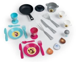 SMOBY Baby Nurse Gold Edition Puppenwickelwagen-Set Mit Kinderbett, Puppe 32 Cm Und Küche Mascha Und Der Bär Ab 18 Monaten -Spielzeugpuppen Geschäft 310710 c smoby kuchynka