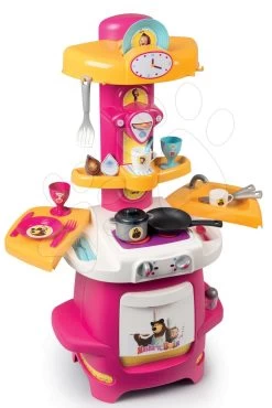 SMOBY Baby Nurse Gold Edition Puppenwickelwagen-Set Mit Kinderbett, Puppe 32 Cm Und Küche Mascha Und Der Bär Ab 18 Monaten -Spielzeugpuppen Geschäft 310710 d smoby kuchynka