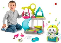 Set Katzenhäuser Mit Dem Sound Von Cat's House Veterinary Smoby Und Interactive Robot 1, 2, 3 Smart Mit Bewegungssensor -Spielzeugpuppen Geschäft 340400set 4 smoby set 2