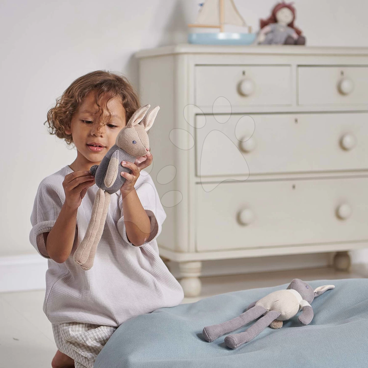 Strickpuppe Hase Baby Threads Taupe Bunny ThreadBear 35 Cm Braun Aus Feiner Weicher Baumwolle Ab 0 Monaten 9 Strickpuppe Hase Baby Threads Taupe Bunny ThreadBear 35 Cm Braun Aus Feiner Weicher Baumwolle Ab 0 Monaten – Bild 7