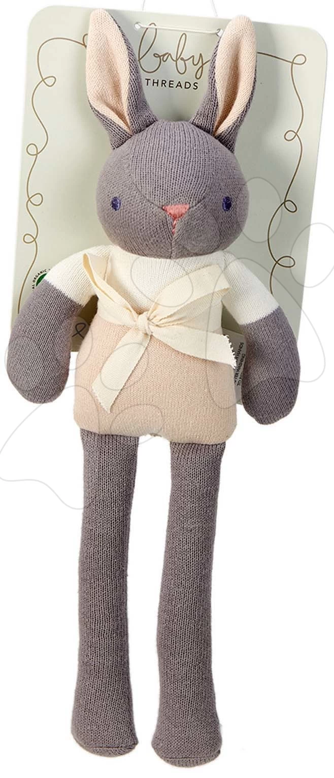 Strickpuppe Hase Baby Threads Grey Bunny ThreadBear 35 Cm Grau Aus Feiner Weicher Baumwolle Ab 0 Monaten