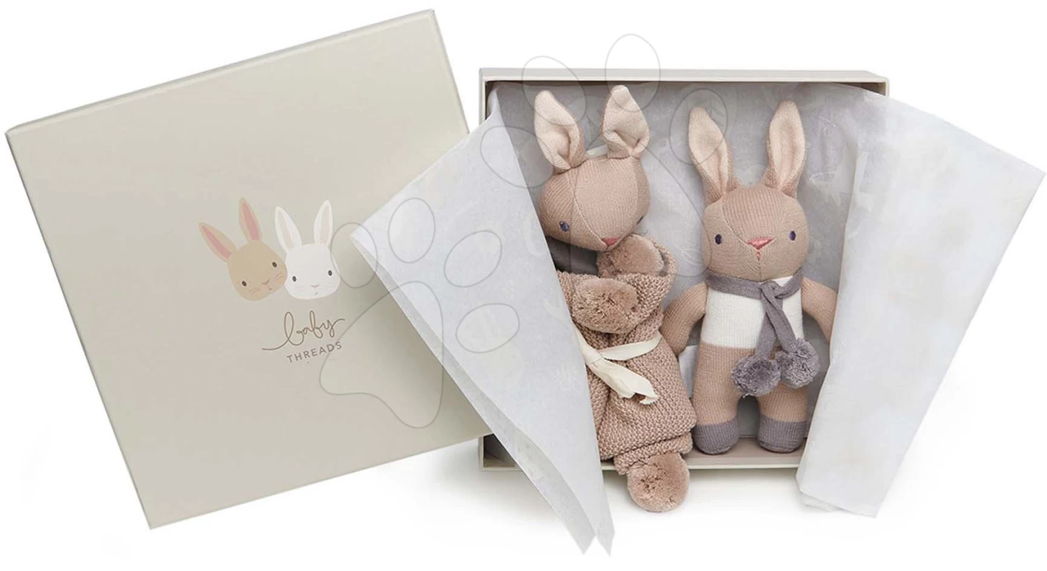 Puppen Gestrickte Hasen Baby Threads Taupe Bunny Gift Set ThreadBear Braun Aus Feiner Weicher Baumwolle In Geschenkverpackung Ab 0 Monaten 3 Puppen Gestrickte Hasen Baby Threads Taupe Bunny Gift Set ThreadBear Braun Aus Feiner Weicher Baumwolle In Geschenkverpackung Ab 0 Monaten