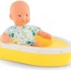 Puppe Frosch Mini Bath Plouf Frog Corolle Mit Braunen Augen Und Einem Boot 20 Cm Ab 18 Monaten