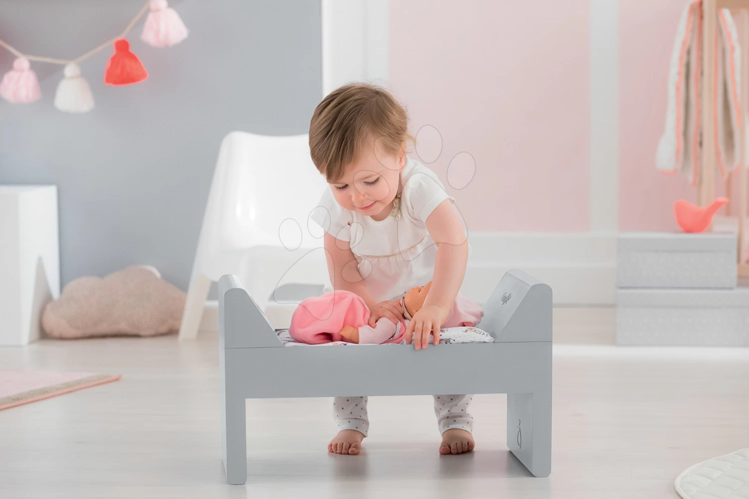 Kinderbett Mon Premier Poupon Bébé Corolle Mit Kissen Und Steppdecke Für 30-42 Cm Große Puppe Ab 18 Monaten 6 Kinderbett Mon Premier Poupon Bébé Corolle Mit Kissen Und Steppdecke Für 30-42 Cm Große Puppe Ab 18 Monaten – Bild 4