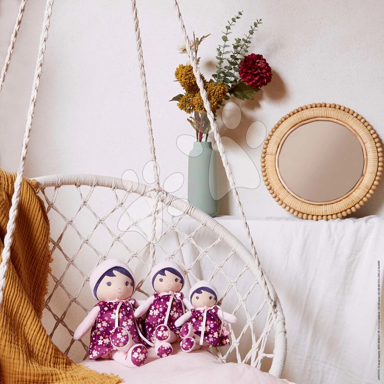 Puppe Für Babys Violette Doll Tendresse Kaloo 40 Cm, In Einem Lila Kleid Aus Feinem Textil Ab 0 Monaten K200003 6 Puppe Für Babys Violette Doll Tendresse Kaloo 40 Cm, In Einem Lila Kleid Aus Feinem Textil Ab 0 Monaten K200003 – Bild 4