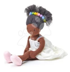 Stoffpuppe Esme Rag Doll ThreadBear 35 Cm Aus Feiner Weicher Baumwolle Mit Schwarzem Haar